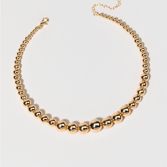 NWT Francesca’s Alice Beaded Choker Gold - Picture 1 of 4